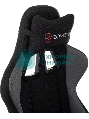 Кресло Zombie Void черный/серый, экокожа, 120 кг, механизм качания