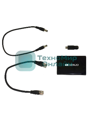 PoE-сплиттер ORIGO OPE301GS/A1A 802.3af/at, 1x1000Base-T PoE In, 1x1000Base-T, выход: 5/9/12В DC