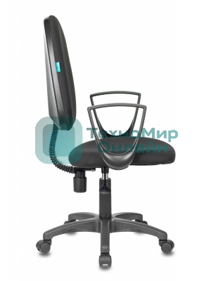 Кресло Бюрократ CH-1300N/3C11 черный, экокожа, 120 кг, механизм качания