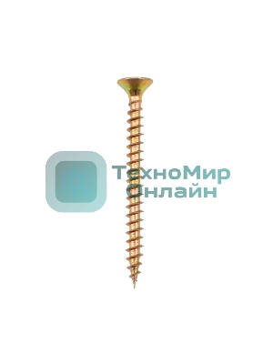 Саморез универсальный Kranz 4.5х50, желтый цинк, короб (200 шт./уп.)