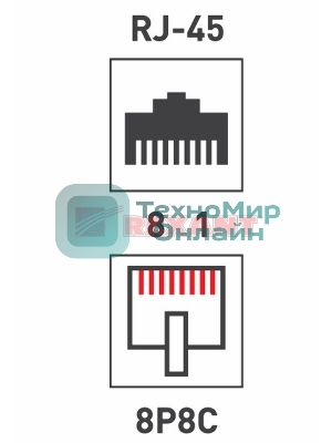Разъем Rexant RJ-45(8P8C) под витую пару, UTP, CAT 6, с вставкой (50шт)