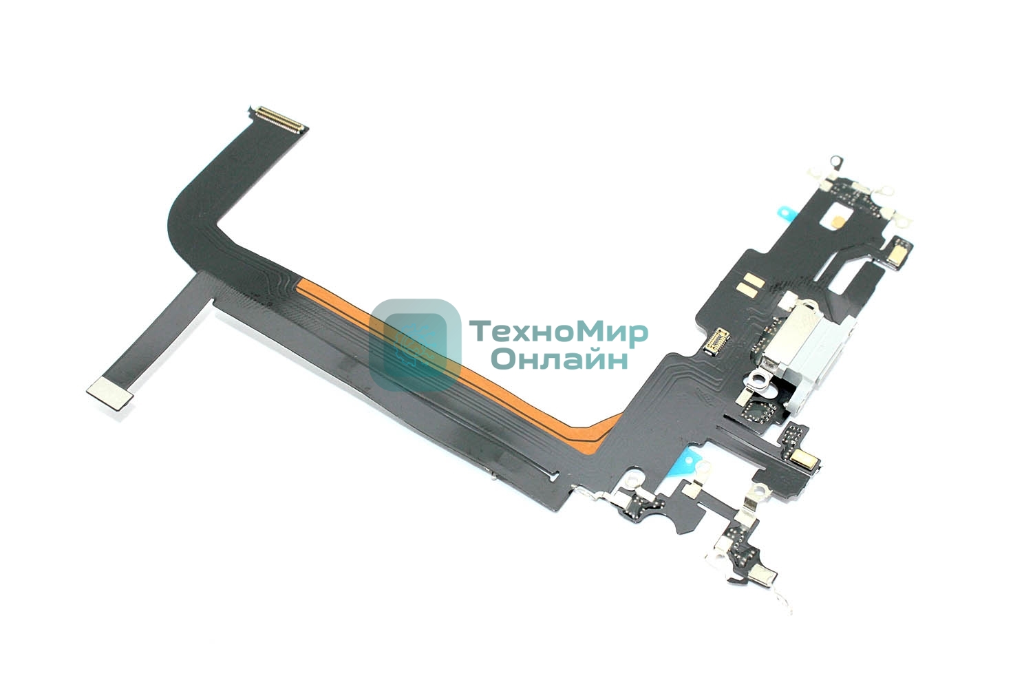 Шлейф с разъемом зарядки и микрофоном для Apple iPhone 13 Pro Max, белый