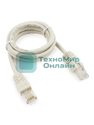 Патч-корд UTP Cablexpert PP6U-1M cat.6, 1м, литой, многожильный, серый