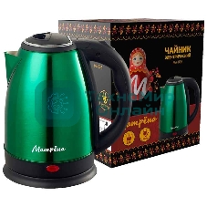 Чайник Матрена MA-002 электрический (1.8 л) стальной зеленый