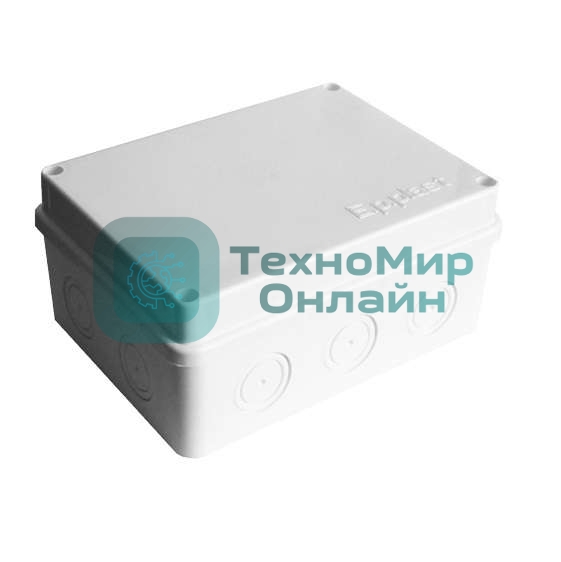 Коробка распределительная ОП 150х110х70 10 выходов без гермовводов IP54 крышка на винтах бел. Epplast 215311