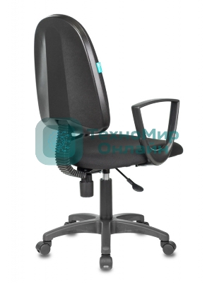 Кресло Бюрократ CH-1300N/3C11 черный, экокожа, 120 кг, механизм качания