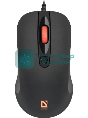 Мышь проводная Defender Ultra Classic MB-280 черный, 1200 dpi, USB, кнопки - 4