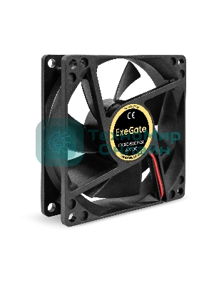 Вентилятор для корпуса ExeGate EX08025B2P-24 черный, 80 мм, 2850 об/мин, 28.5 дБ, 2 pin