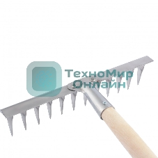 Грабли 12-зубые витые Сибртех, 290 мм, нерж. сталь, черенок в/с