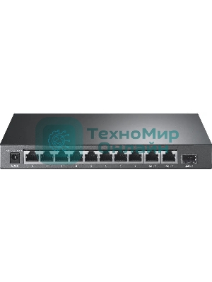 Коммутатор TP-Link 8-port 10/100Mbps Unmanaged PoE switch, 2 Gb RJ45 + 1 Gb SFP uplinks, PoE budget up to 124W