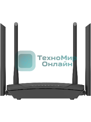 Двухдиапазонный Wi-Fi 6 маршрутизатор AX1500, 1x1000Base-T WAN, 3x1000Base-T LAN, 4 внешние антенны 5 dBi