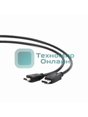 Кабель DisplayPort-HDMI Gembird/Cablexpert 1,8м, 20M/19M, черный, экран, пакет