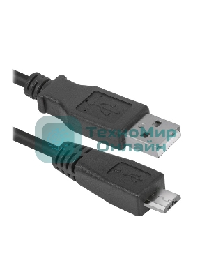 Кабель Defender USB08-06 USB 2.0 кабель для соед. USB 2.0 AM-MicroBM,1.8м, PolyBag