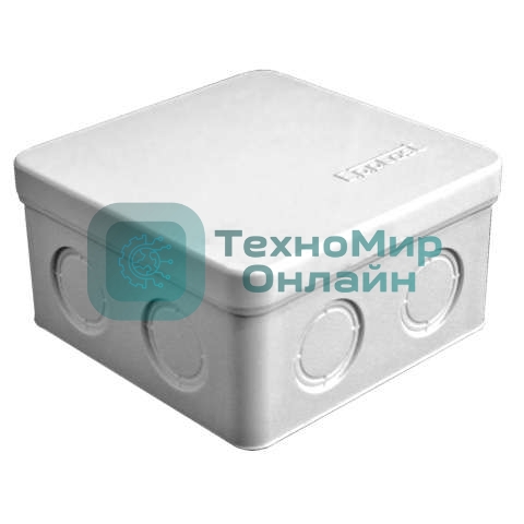 Коробка распределительная ОП 105х105х56 7 выходов без гермовводов IP54 крышка защелкивающаяся сер. Epplast 105032