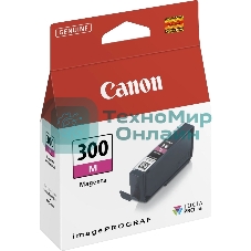 Картридж струйный Canon PFI-300 M EUR/OCN 	пурпурный (785 стр.) для Canon imagePROGRAF PRO-300