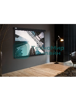 Экран Cactus 124.5x221 см Wallscreen CS-PSW-124X221-BK 16:9 настенно-потолочный рулонный черный