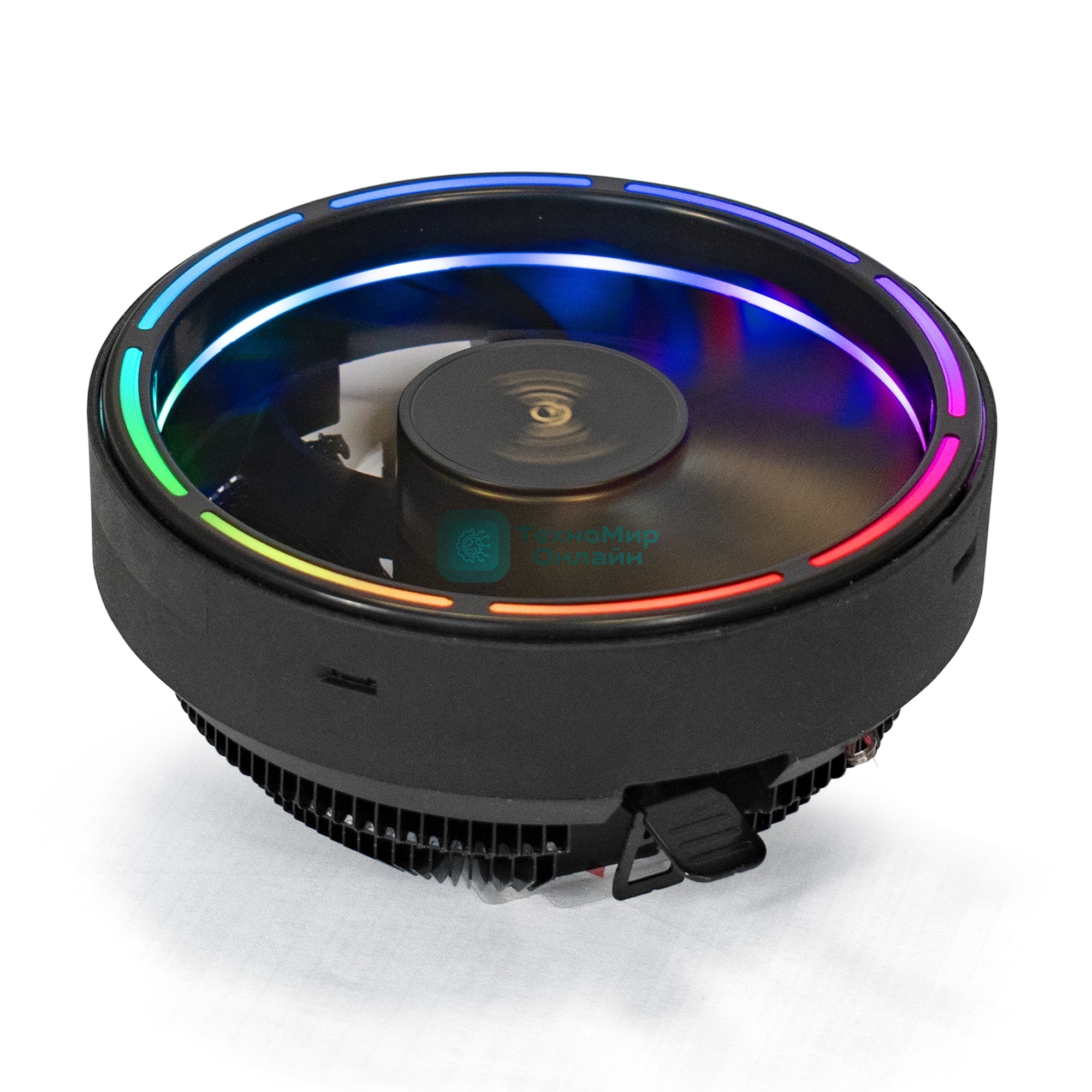 Кулер для процессора ExeGate Dark Magic EE126A-RGb черный, 120 мм, алюминий, 1800 об/мин, 18 дБ, 3 pin, 100 Вт, 95 мм