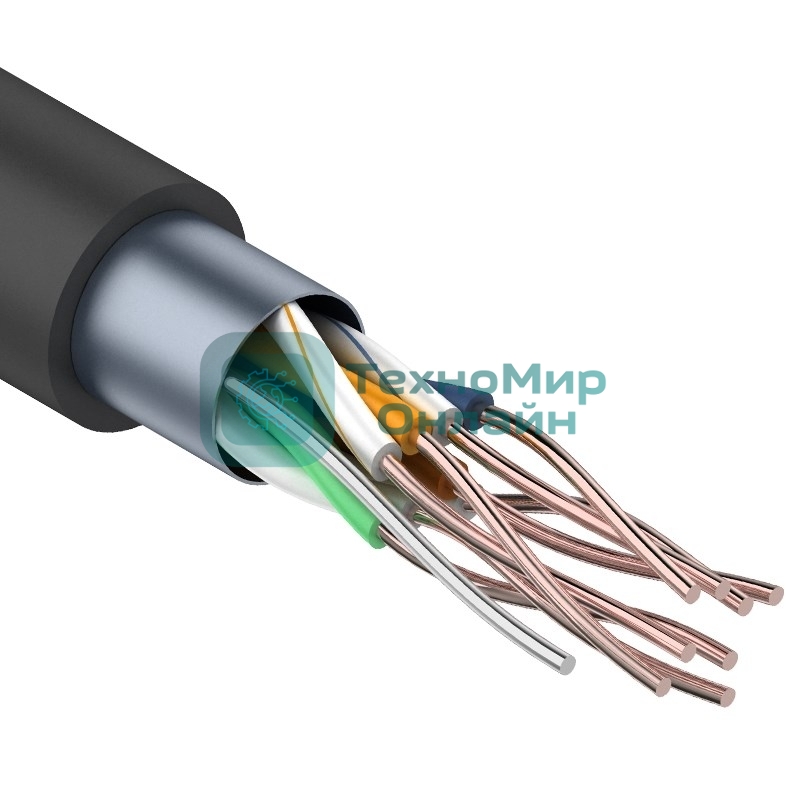 Кабель витая пара PROconnect FTP 4PR 24AWG, CCA, cat.5e, наружный (OUTDOOR), бухта 305 м
