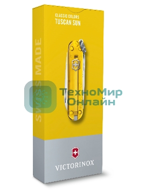 Нож перочинный Victorinox Classic Tuscan Sun (0.6223.T81G) 58мм 7 функций карт.коробка