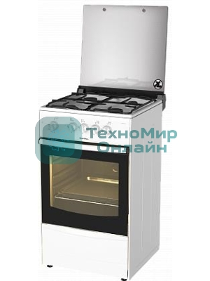 Плита газовая Darina 1B GM 441 005 W белый/черный, конфорок 4 шт, духовка 50 л, 50 см x 85 см x 51 см