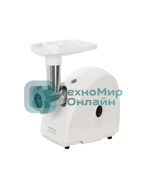 Мясорубка электрическая Аксион М32.01 белый, 1500 Вт, 1.7 кг/мин, защита от перегрузки, насадки - 4