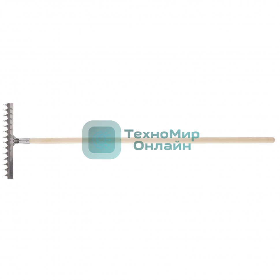 Грабли 12-зубые витые Сибртех, 290 мм, нерж. сталь, черенок в/с