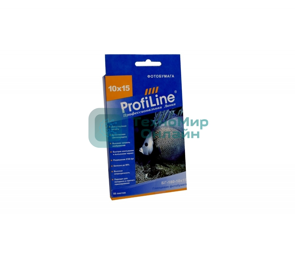 БГ-180-10х15-50 Фотобумага глянцевая, 180 г/м2, 10х15см, 50л, 2880 dpi