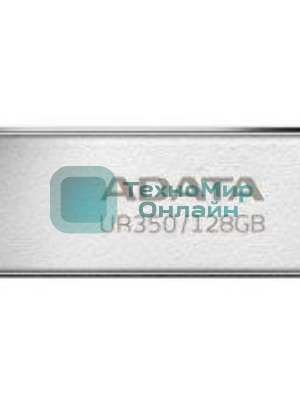 Флешка USB ADATA UR350 (UR350-128G-RSR/BK), 128Gb, USB 3.2, R/W 100/15, серебристый/черный