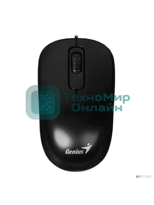 Мышь проводная Genius DX-110 черный, 1000 dpi, USB, кнопки - 3