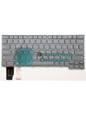 Клавиатура для ноутбука Lenovo ThinkPad X13 Gen 3 серая с подсветкой