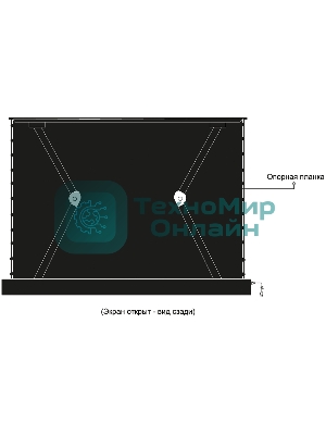 Экран Cactus 125x221 см FloorRising CS-PSFRALR-221X125 16:9 напольный рулонный черный (моторизованный привод)