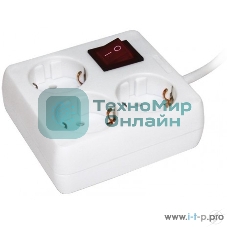 Удлинитель 3х3 м с заземл. 16А IP20 У-С03К с выкл. 2P+PE IEK WYP30-16-03-03-ZK-N