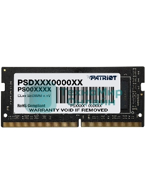 Оперативная память Patriot Signature, DDR4, 8GB (1x8 GB), 3200 MHz, CL22, SO-DIMM