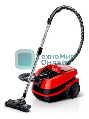 Пылесос Bosch BWD421PET красный, 2100 Вт, уборка влажная/сухая, пылесборник контейнер 5 л
