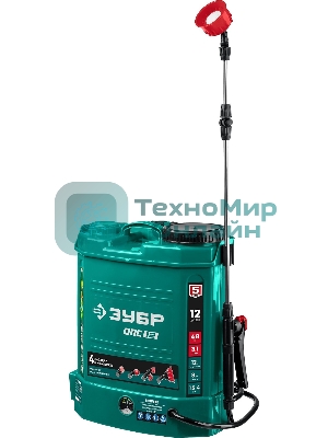 Опрыскиватель Зубр 12 л бак, аккумуляторный, 12В, 8А·ч