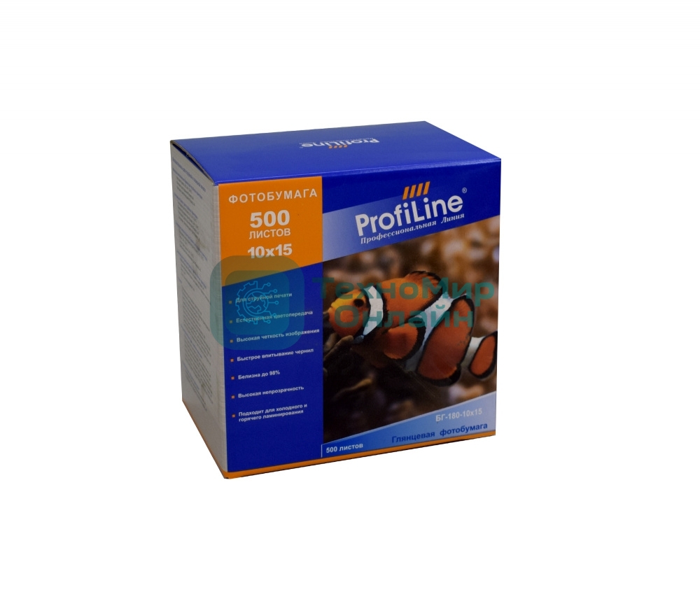 БГ-180-10х15-500 Фотобумага глянцевая, 180 г/м2, 10х15см, 500 л, 2880 dpi