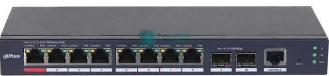 Коммутатор Dahua DH-S4210-8GT-110 16x1 Гбит/с управляемый