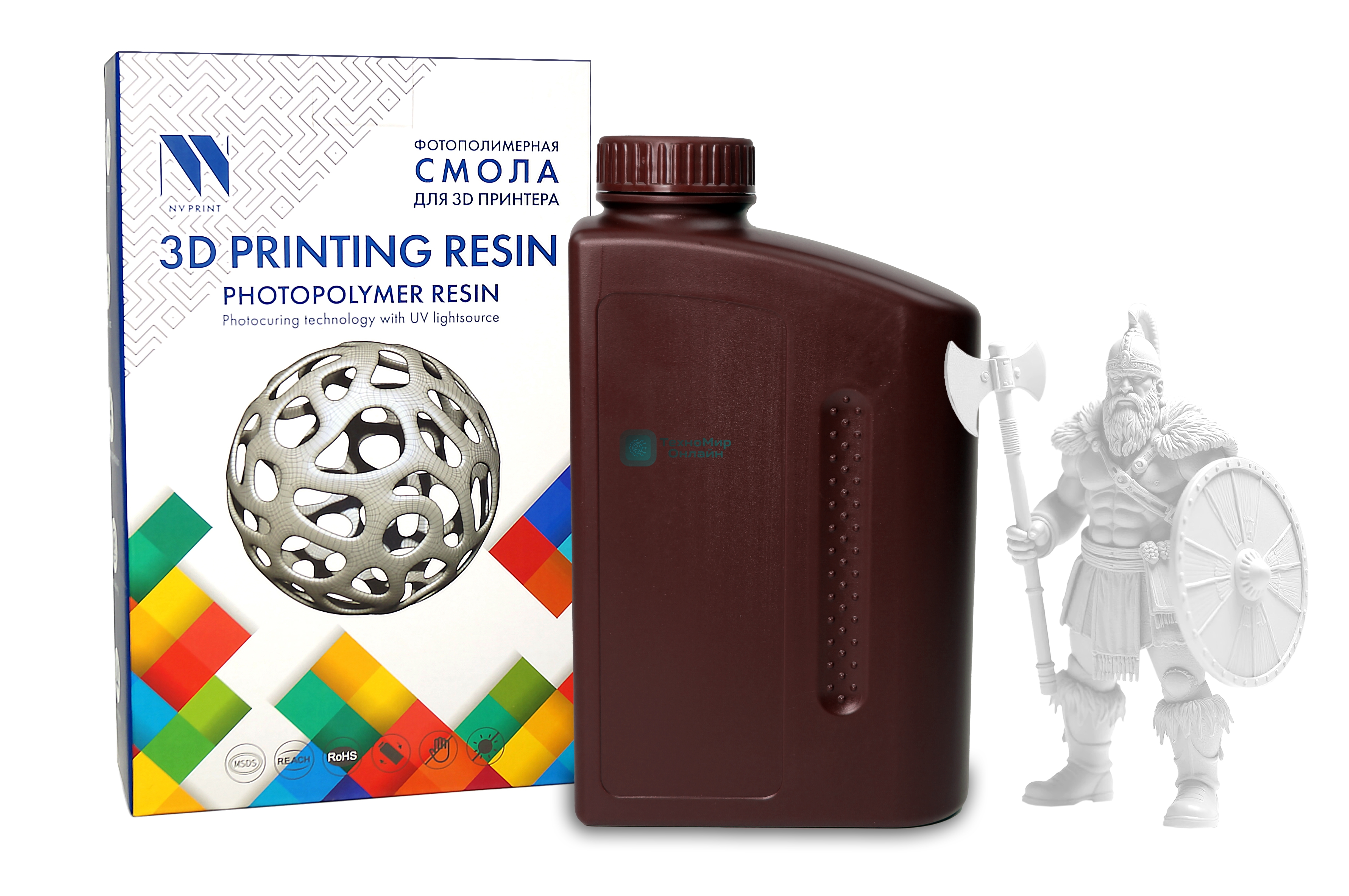 Фотополимерная смола NVPrint Standard Resin Clear для 3D печати 1 кг (бут)