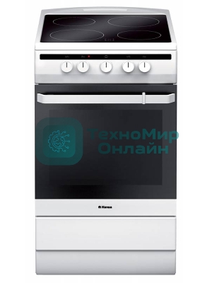 Плита электрическая Hansa FCCW54002 белый, конфорок 4 шт, духовка 68 л, 50 см x 85 см x 60 см