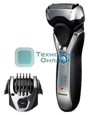 Электробритва сетчатая Panasonic ES-RT77-S520 реж.эл.:3 питан.:аккум. серебристый/черный