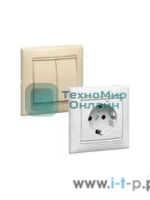 Выключатель Legrand 774305 Valena двухклавишный 10 AX(слоновая кость)