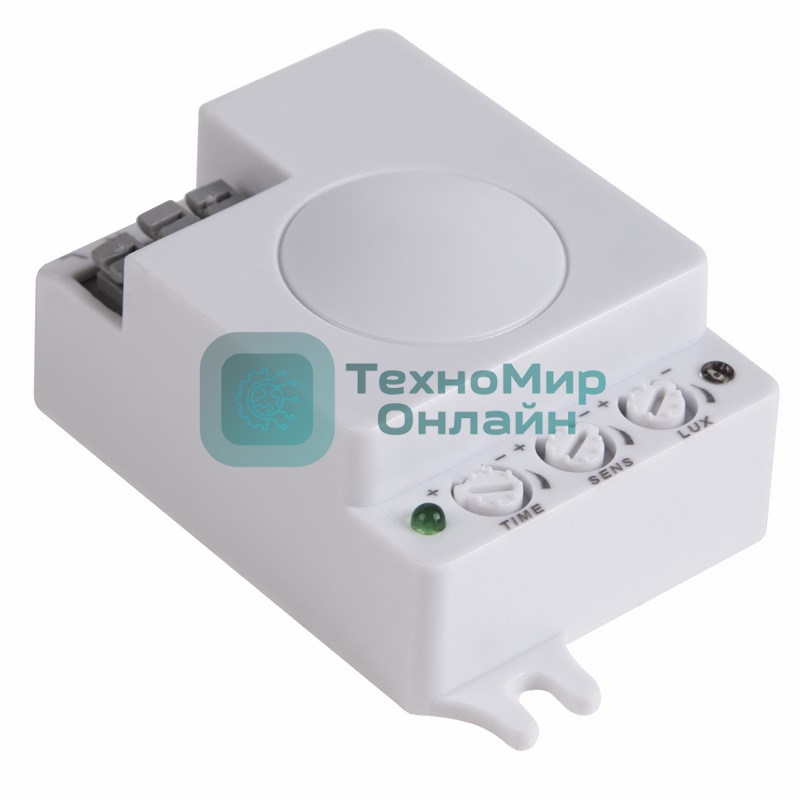 Датчик движения Rexant потолочный микроволновый ДДПМ 02, 180 (гориз)/360 (верт), 1200 Вт, 10-2000 Лк, 3-10 м, 10-900 сек. 5,8 ГГц