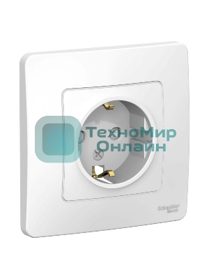 Розетка СП Blanca 16А 250В защ. шторки с заземл. бел. SchE BLNRS001111
