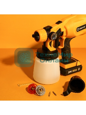 Краскопульт электрический Deko DKSG20K2 120Вт бак:800мл 100-200мл/мин