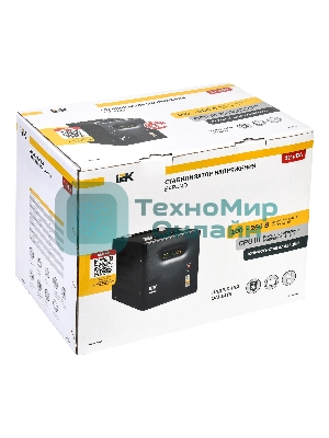 Стабилизатор напряжения IEK Expand 12кВА однофазный черный (IVS21-1-012-11)