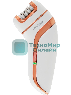 Эпилятор Hyundai H-EP9020 скор.:2 насад.:3 от аккум. белый/бежевый