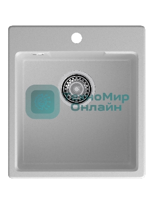 Мойка GRANFEST URBAN 644 1-чаша 440x490мм, монтаж: врезной, материал: кварц, серый