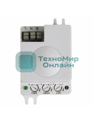 Датчик движения Rexant потолочный микроволновый ДДПМ 02, 180 (гориз)/360 (верт), 1200 Вт, 10-2000 Лк, 3-10 м, 10-900 сек. 5,8 ГГц