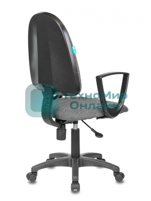 Кресло Бюрократ CH-1300N/3C1 серый, экокожа, 120 кг, механизм качания