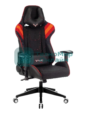 Кресло игровое Бюрократ VIKING 4 AERO RED две подушки черный/красный искусст.кожа/ткань